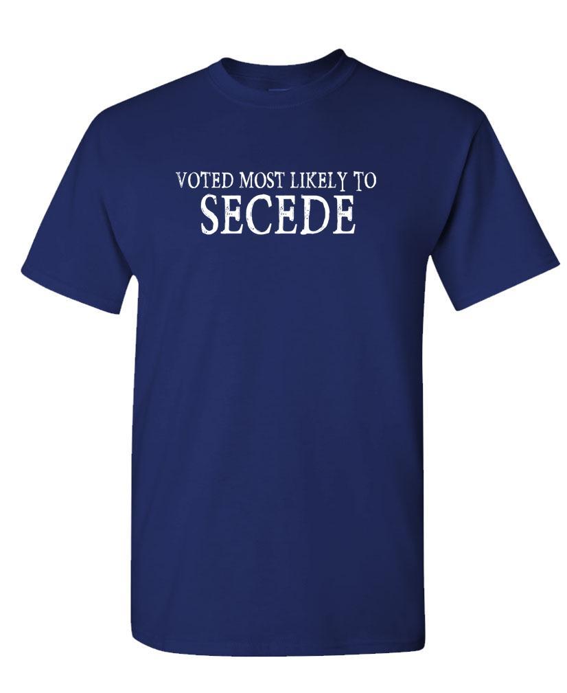 Voted Most Likely To Secede – Second Amendment – Unisex Cotton T-Shirt Tee Shirt