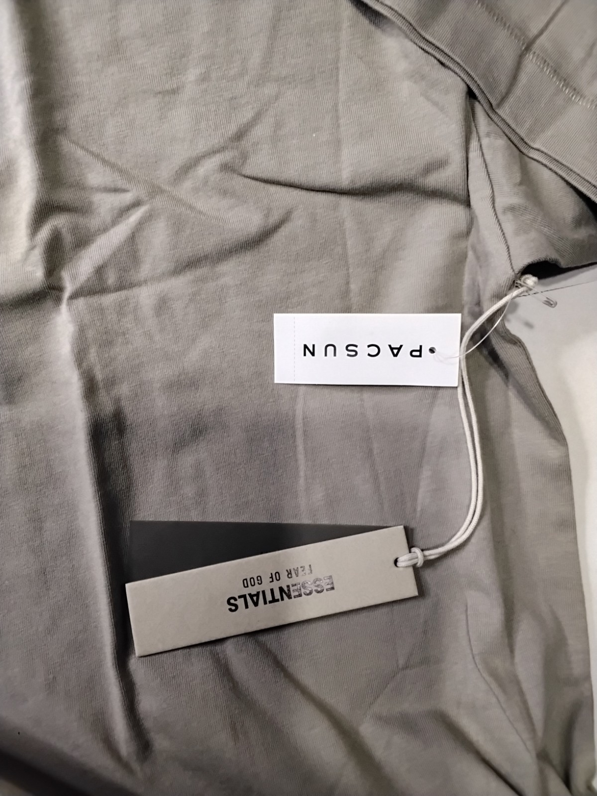 Essentials Fear of God ESSENTIALS Logo Gray Cotton Men’s Crew Neck Tee L
