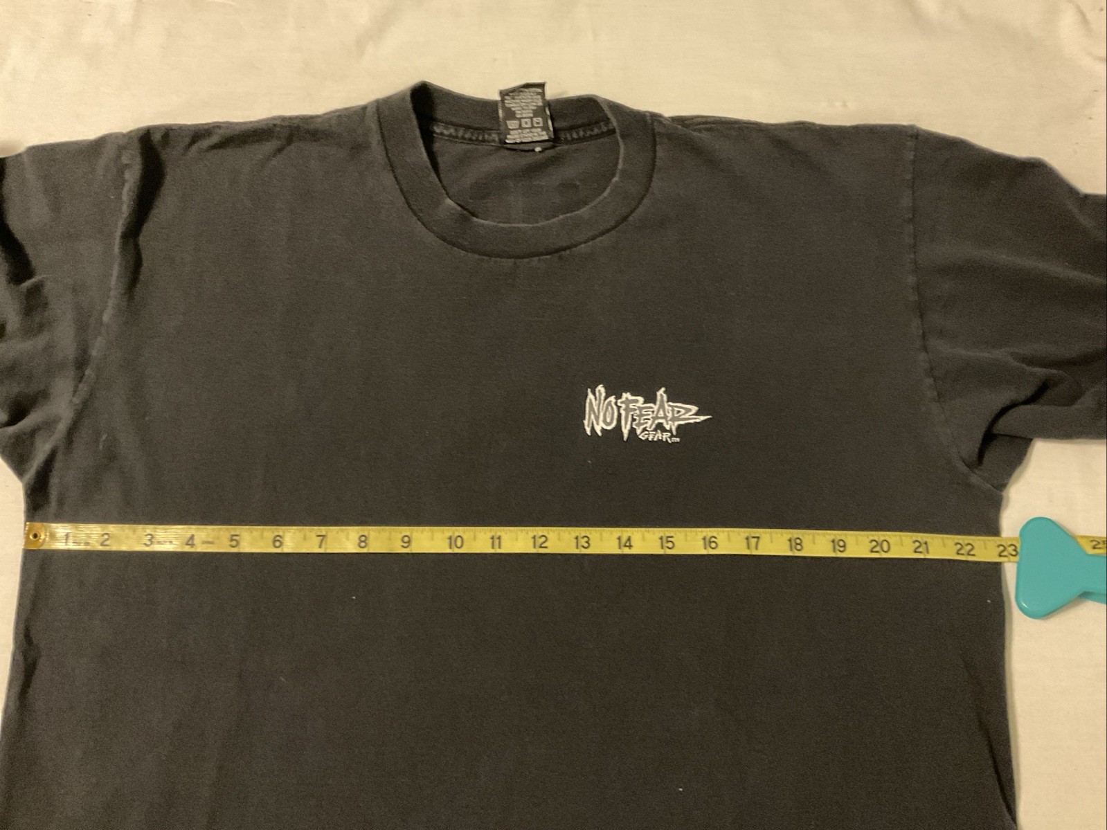 Vintage 90s NO FEAR Black Single Stitch T Shirt He Who Dies Mens XL USA Made