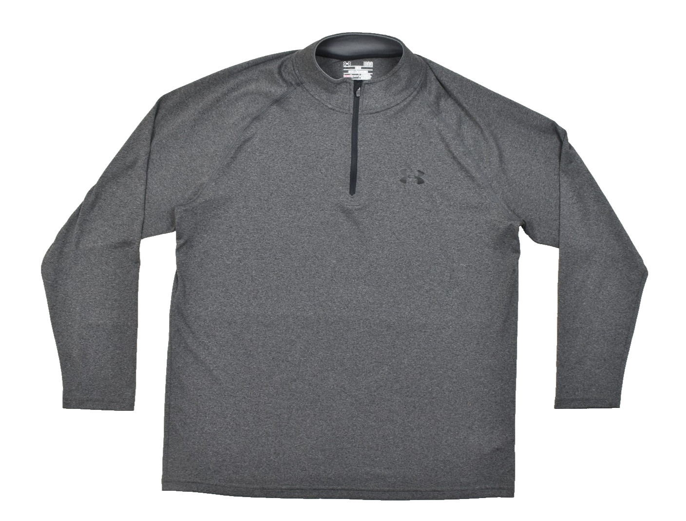 Under Armour Heatgear 1/4 Zip Pullover Shirt Men’s L Gray Loose Fit Long Sleeve