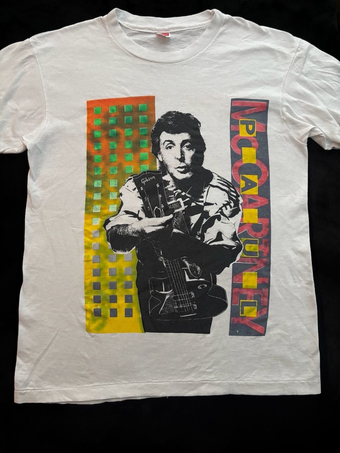 Vintage 1990 Paul McCartney World Tour Friends of the Earth T-Shirt