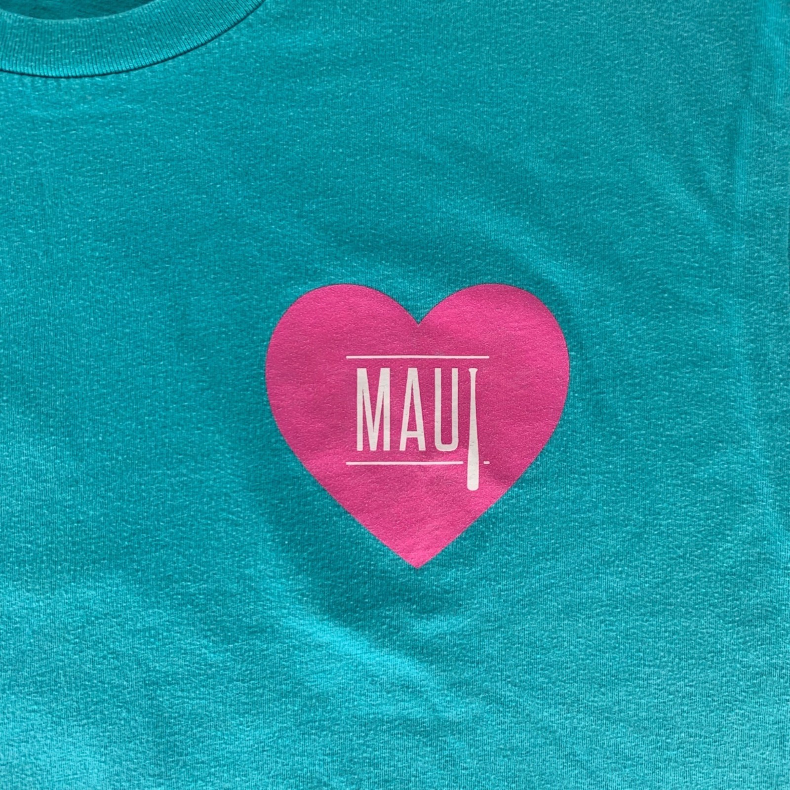 Baseballism Maui Turquoise Short Sleeve Crewneck Shirt Mens Large READ