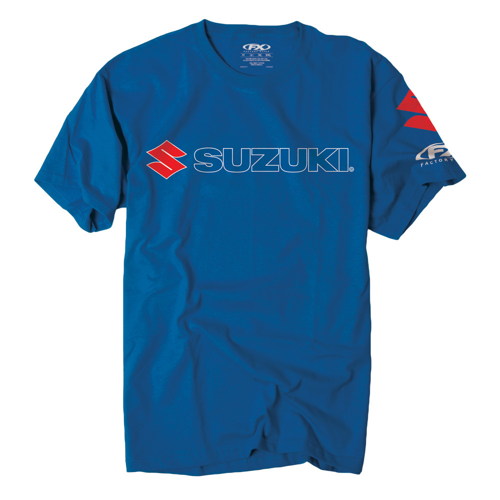 Factory Effex Suzuki Team Blue T-Shirt Tee Adult Licensed GSXR RM RMZ NEW