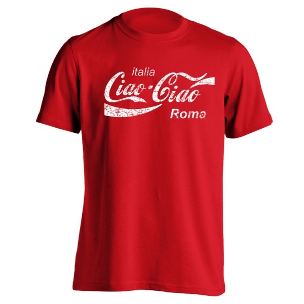 Ciao Ciao Italy Itanlian Cola Rome Funny 80S Red Basic Men’s T-Shirt