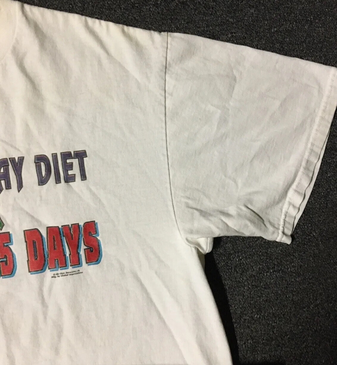 Vtg 90s Im On A 30 Day Diet Ive Lost 15 Days Faded Shirt M Sarcasm Funny Saying