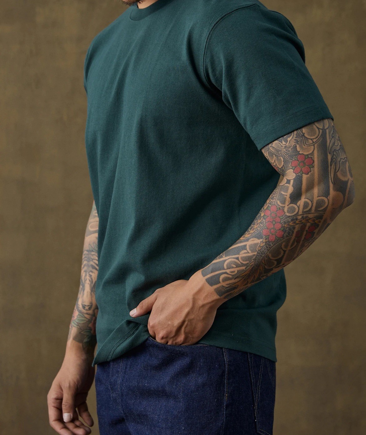 Bronson Non Stock Tubular T-Shirt-XL,vintage black,embryo & dark green.3 pcs!!