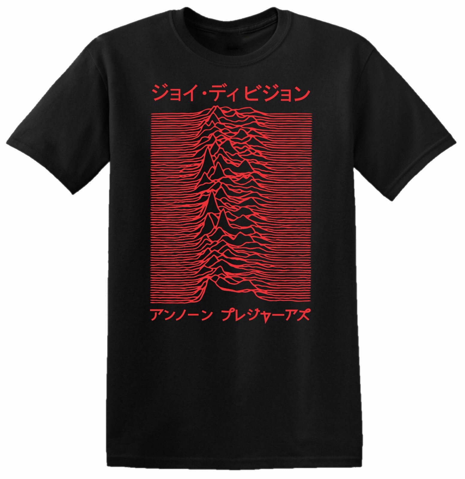 JOY DIVISION Unknown Pleasures T-Shirt Japanese Factory Records Men Women Red