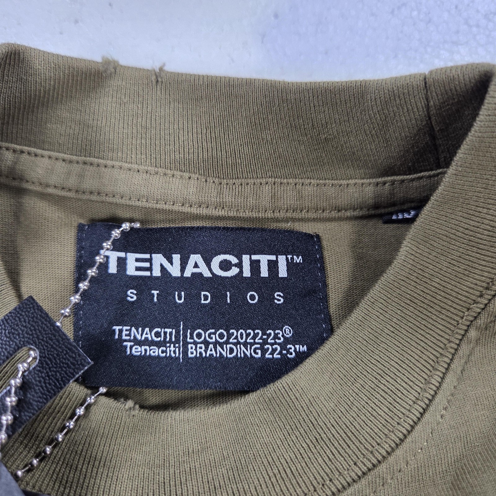 TENACITI Studios Shirt Mens XS Olive Graphic Skull Kanji Streetwear Tee TN1629SS