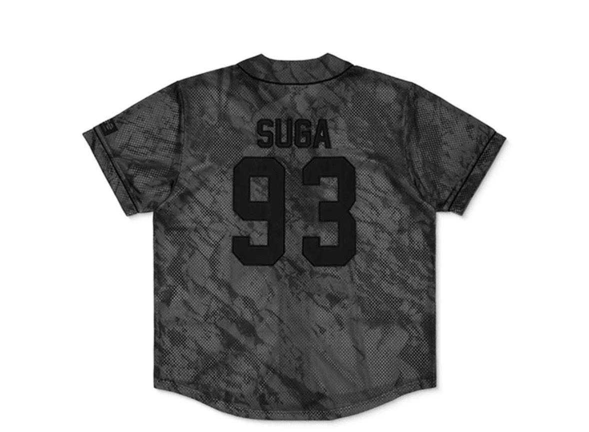 BTS suga s/s t shirt GREY/BLACK JERSEY SIZE L