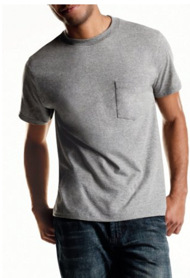 4 pack Hanes Men’s Pocket T-Shirt Crew-neck