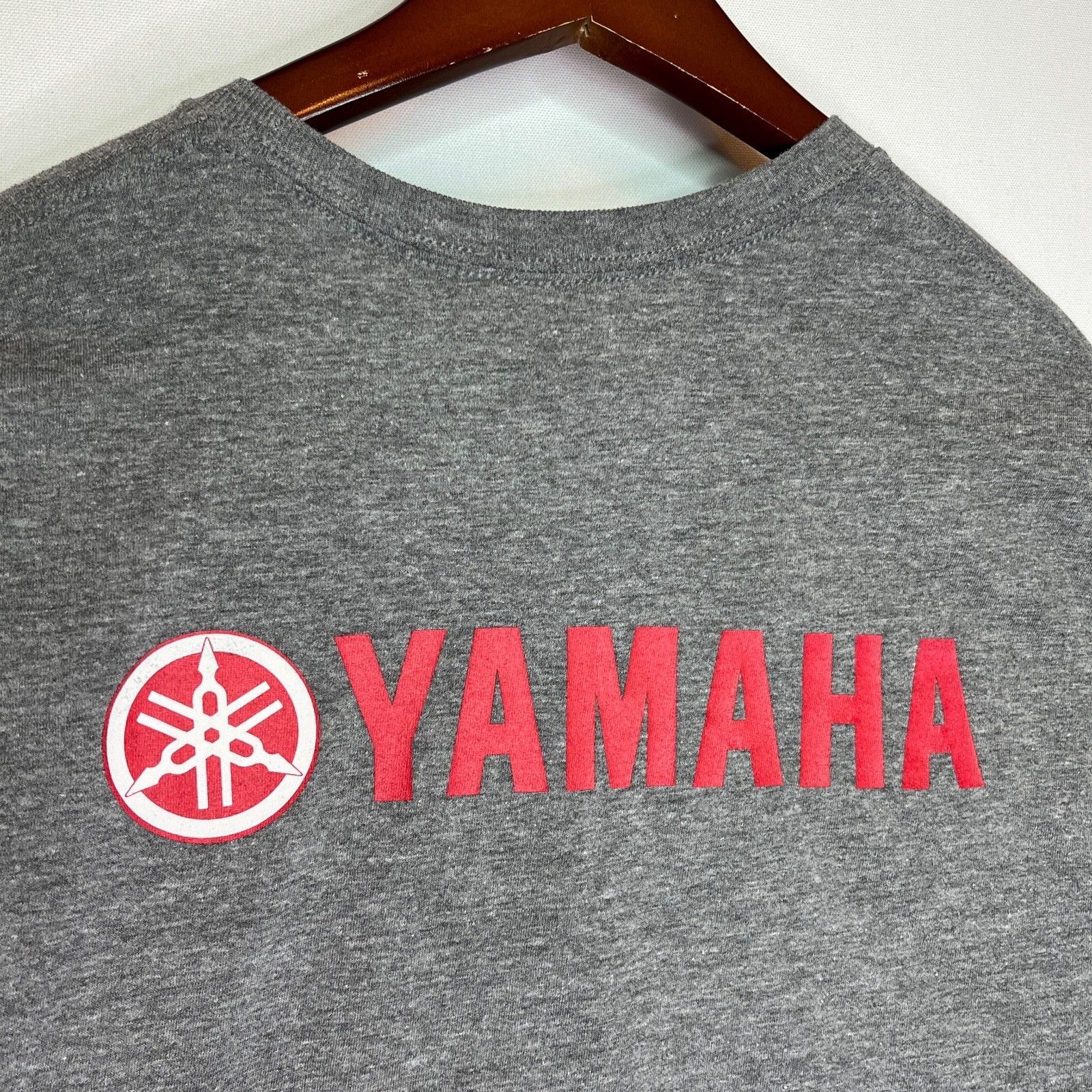Yamaha Men’s Gray Logo T-Shirt Heather Tee 19in Chest Sport Outdoor