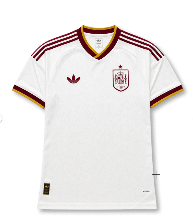 Adidas Spain 26 Away Authentic Jersey Unisex Jersey Off White US size