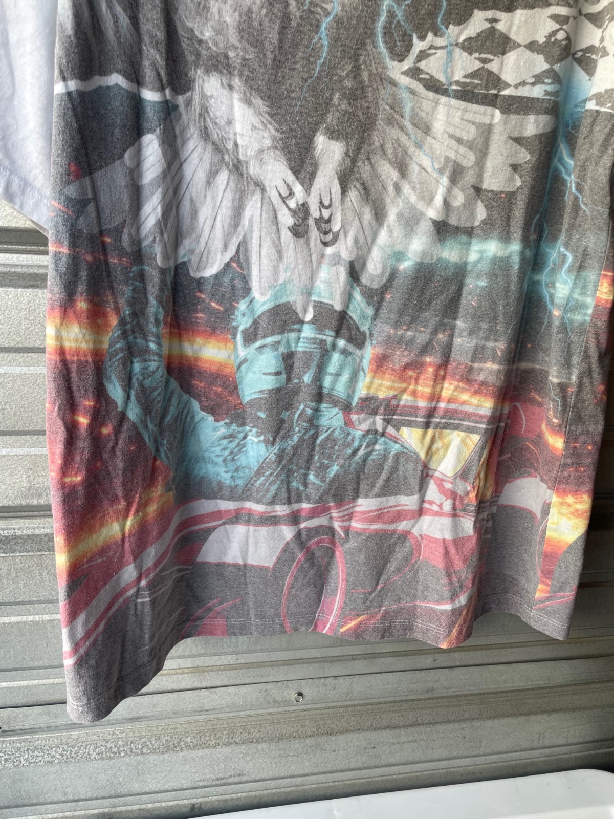 Recycled Threads California Speed Racing AOP All Over Print T-Shirt Men’s L