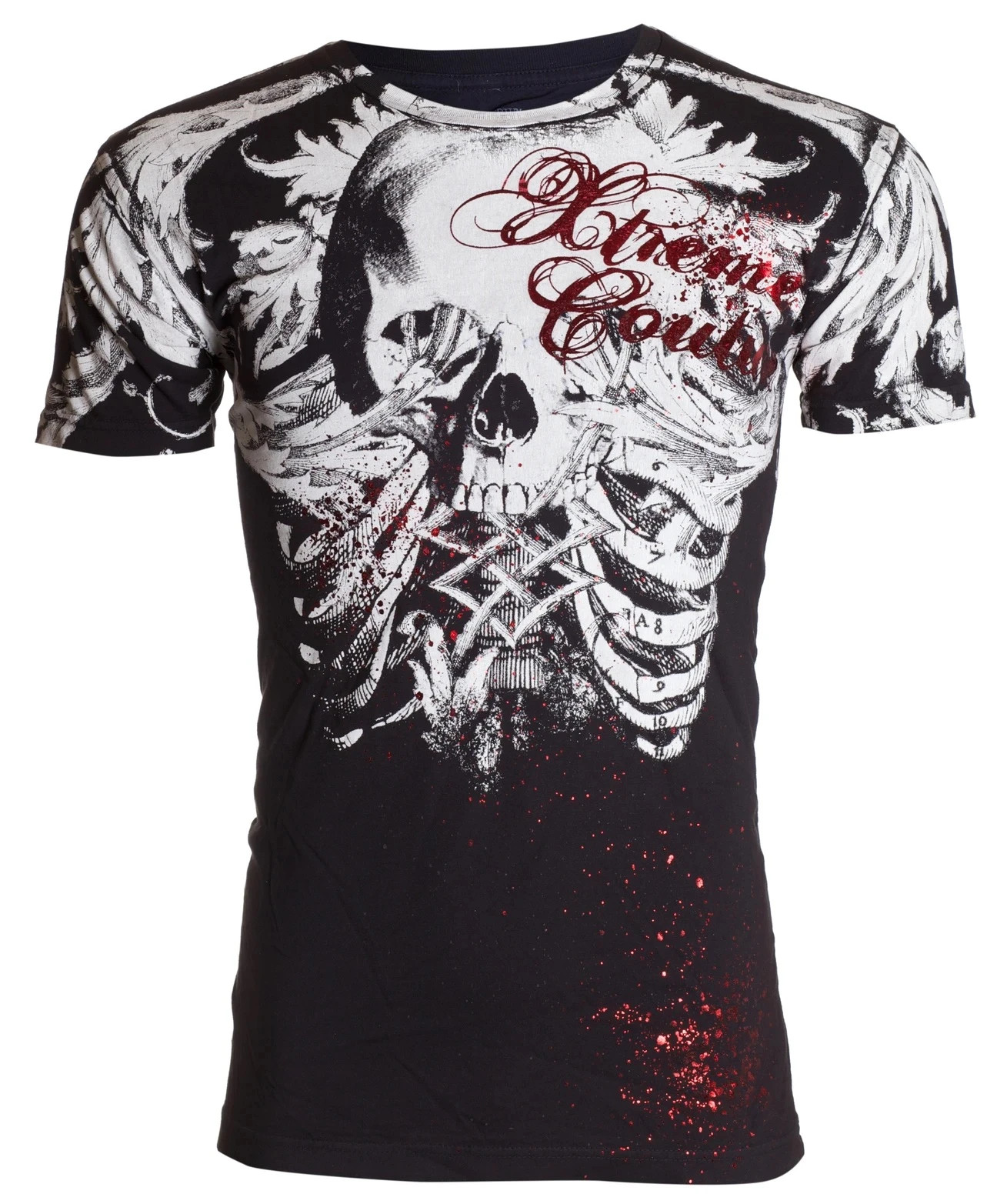 Xtreme Couture Affliction Mens T-Shirt PERSIMMON Skull Black Biker S-3XL $40