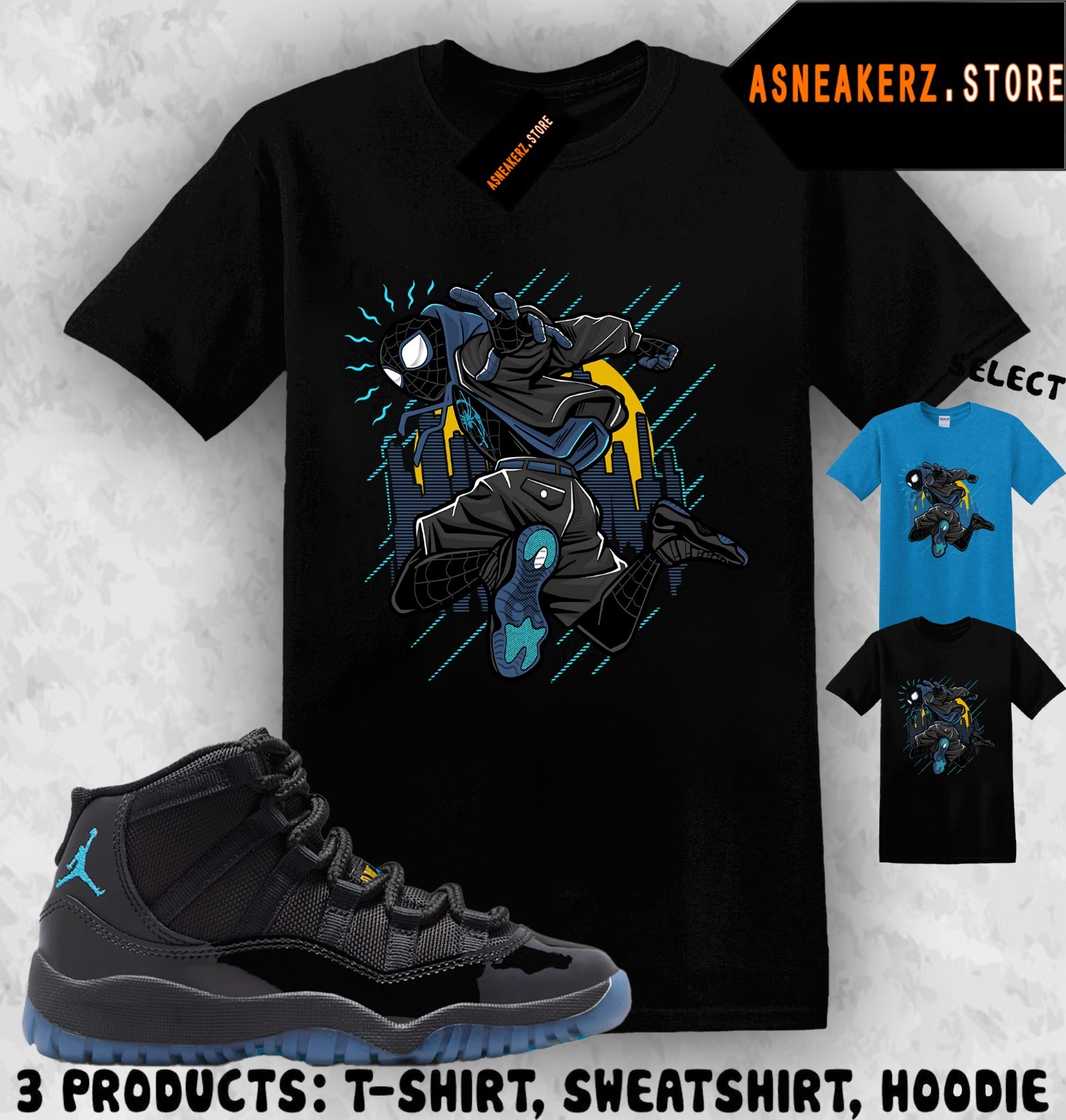 Tee Shirt Matching AJ 11 Gamma Blue 2025 Match Sneaker Sneakerhead Miles T-Shirt