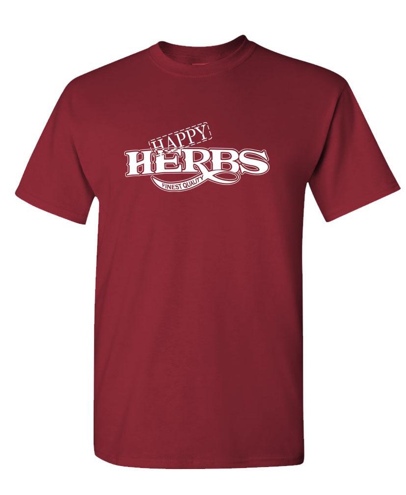 HAPPY HERBS Finest Quality – funny retro – Unisex Cotton T-Shirt Tee Shirt