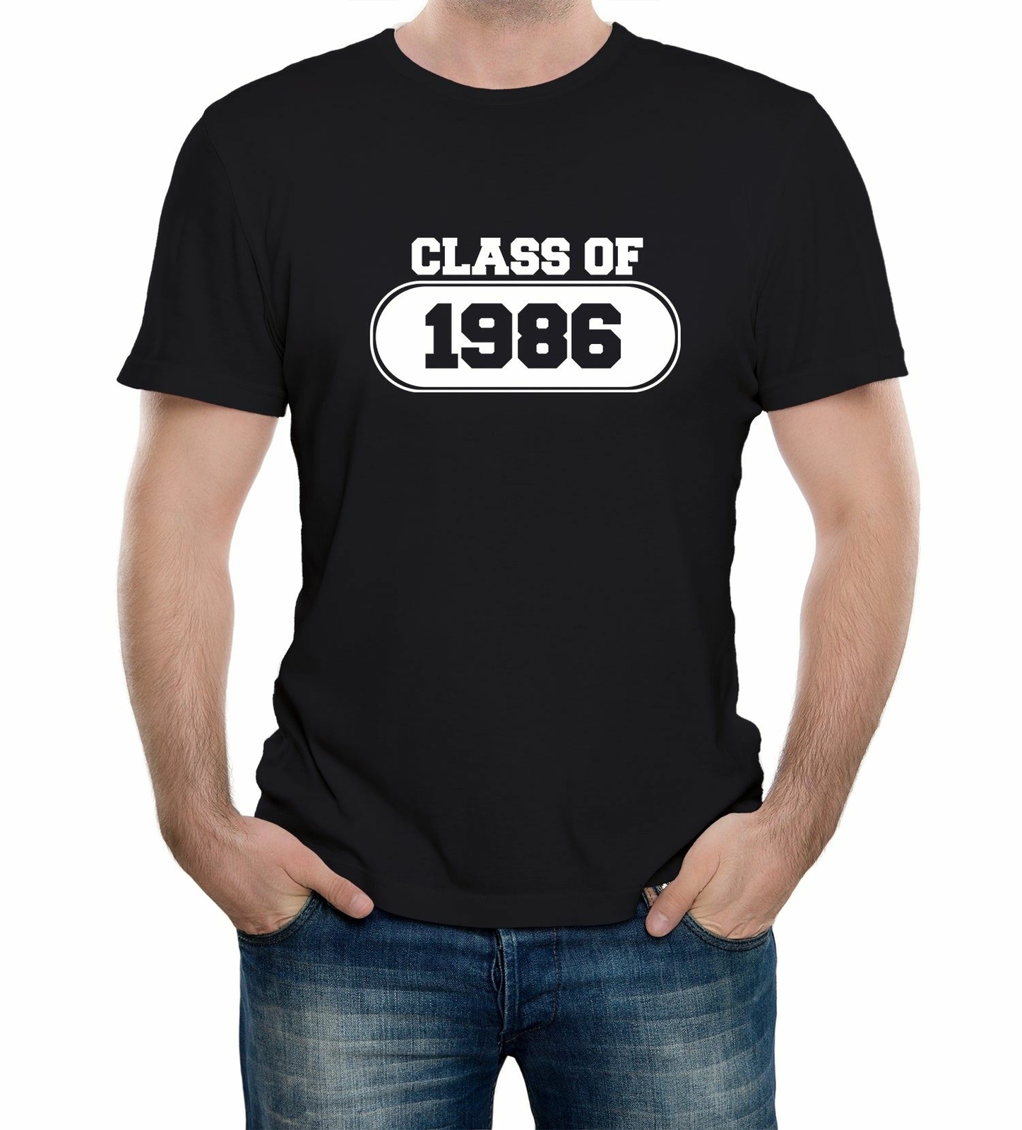 Mens Class of 1986 College School Graduation T-Shirt University Gift
