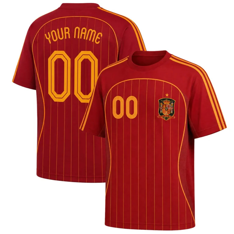 Spain Euro Style Jersey Custom Name