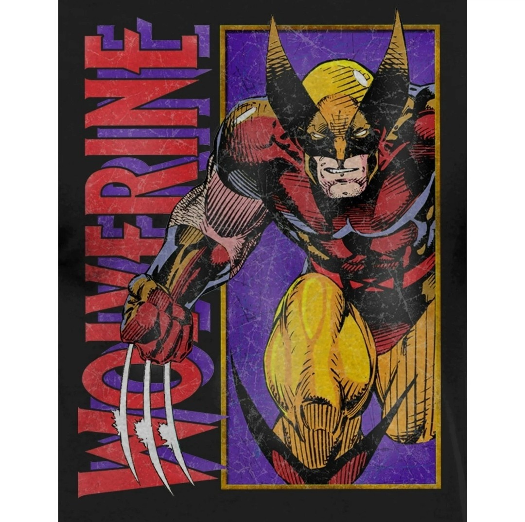 MARVEL Men’s Wolverine Graphic Crew Neck T-Shirt Sz MEDIUM Panel Bust NEW
