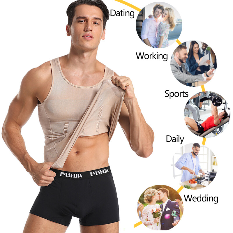 Sculptcore Men’s Body Shaper Compression Ionic Shaping Shirt Slimming Tank Top