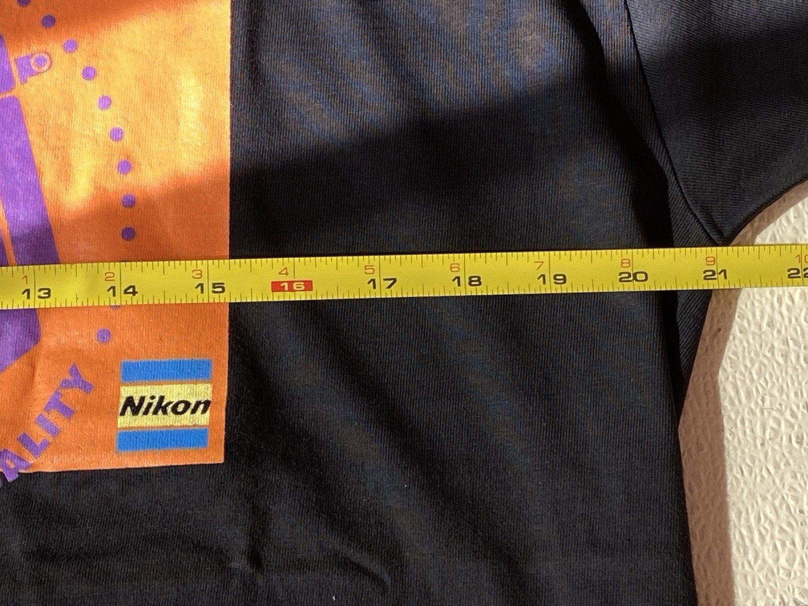 Vintage 90s Promo Tee Shirt “CALUMET / NIKON”. NEW: never be worn.