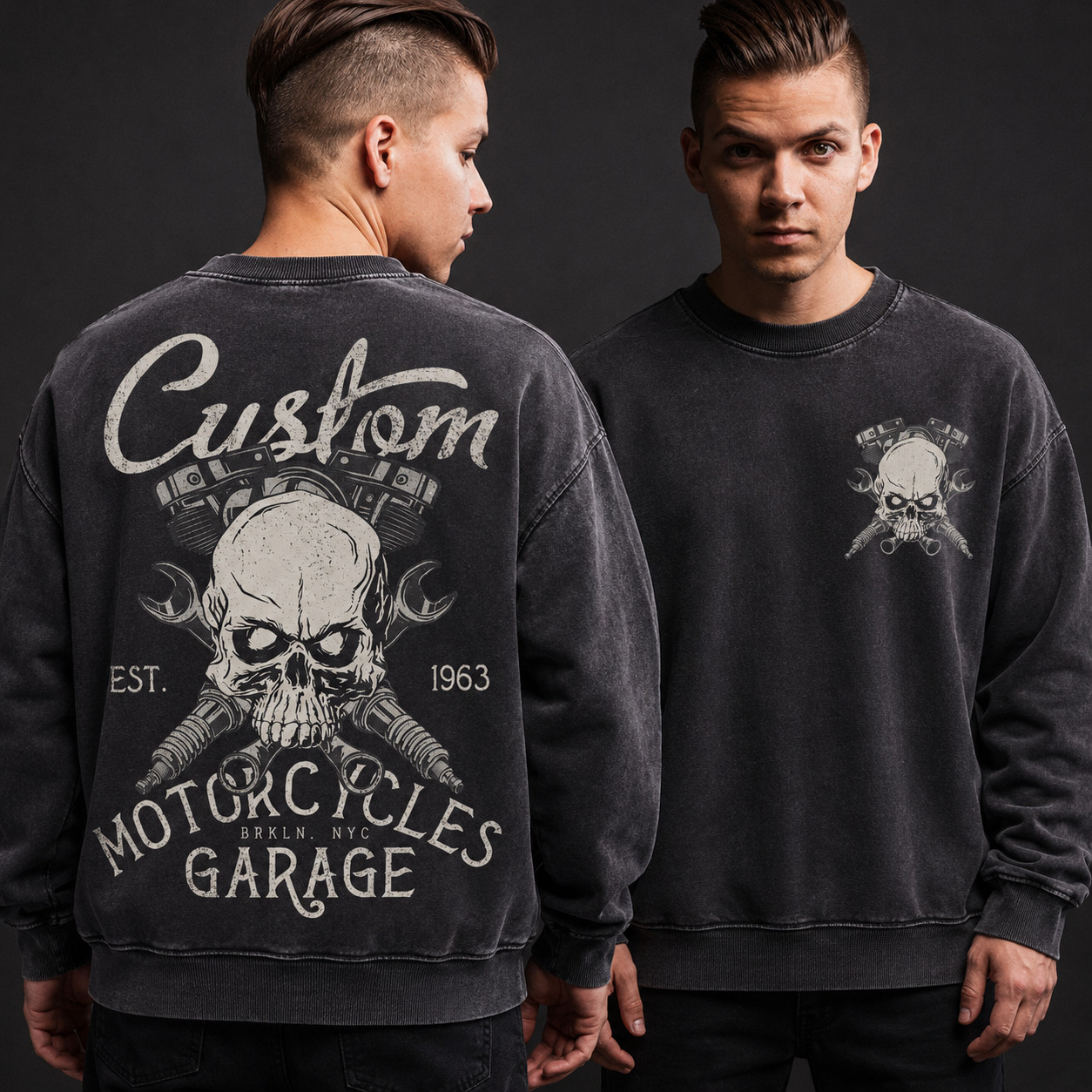 Front and Back Custom Design Sweatshirts Personalized Logo