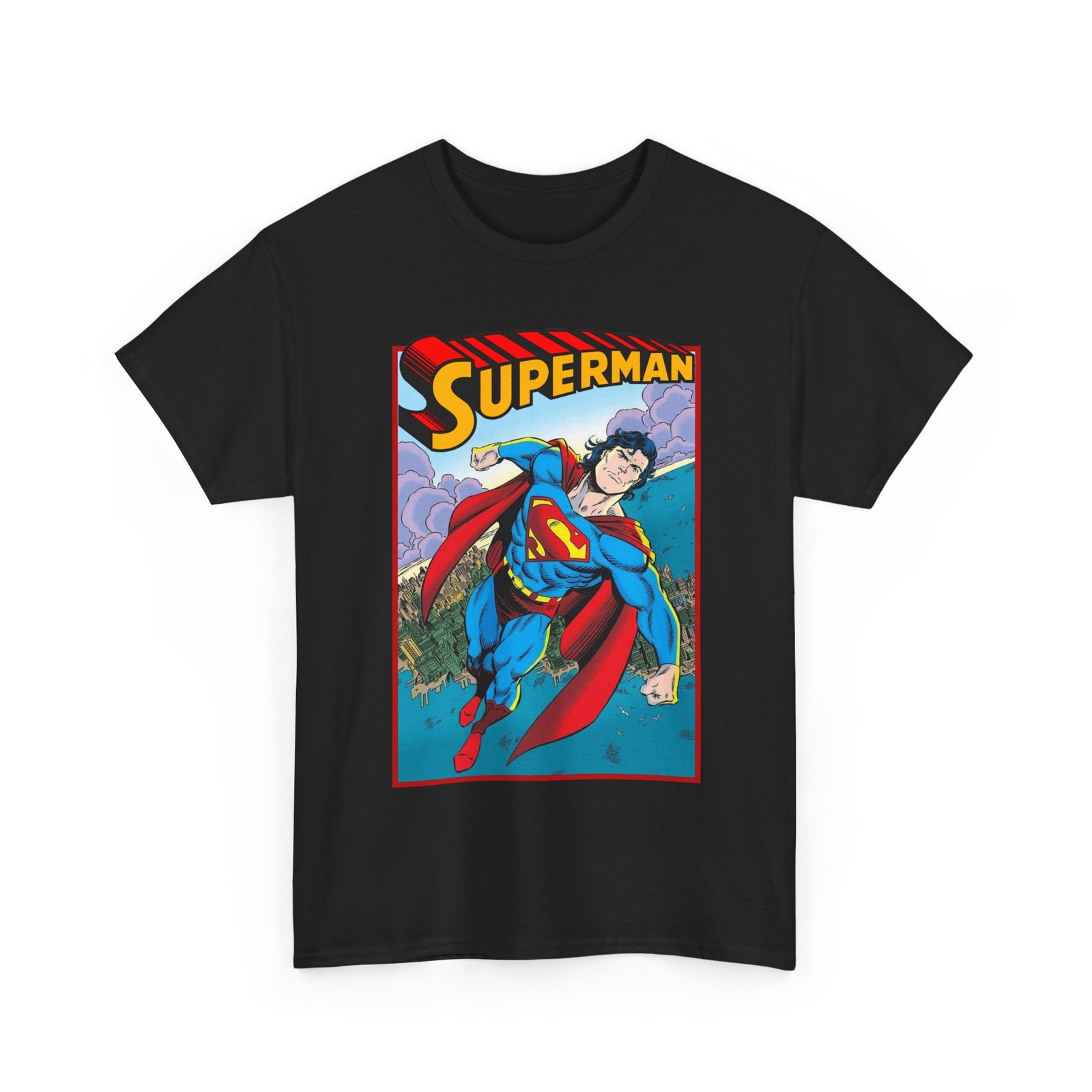 Superman T-Shirt DC Comics Tom Grummett Art Man of Steel Retro Vintage-Style Tee