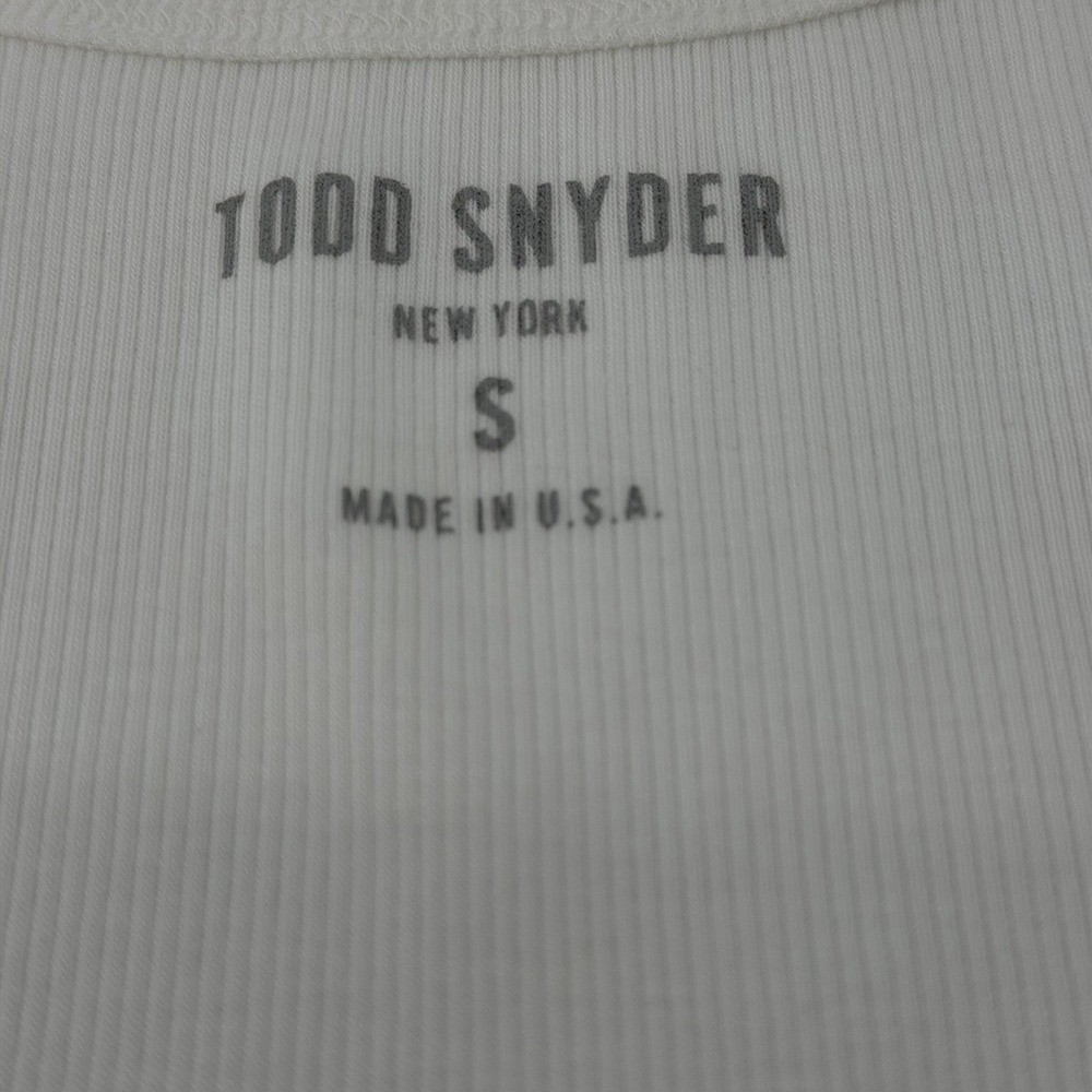 Todd Snyder Tank Top Mens S White Ribbed Tank Top KN1270422 Pima Cotton Modal
