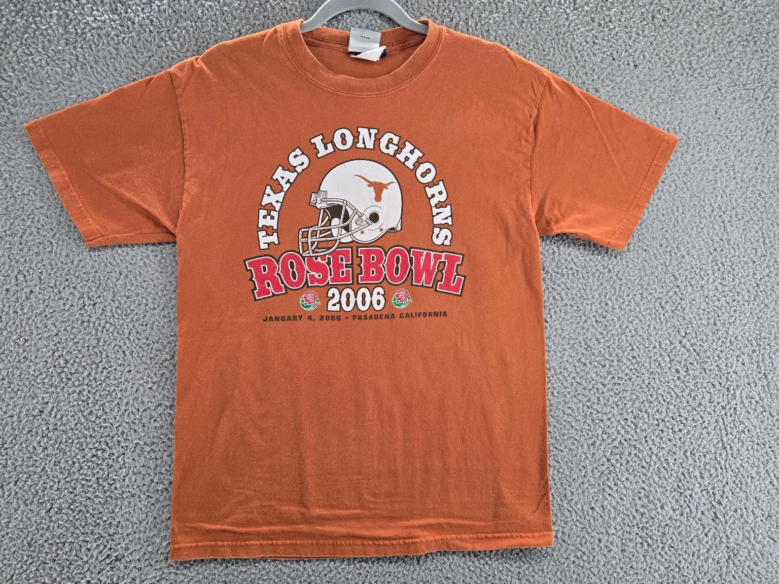 Texas Longhorns Shirt Men’s Medium Rose Bowl 2006 Orange Vintage TSI Sportswear