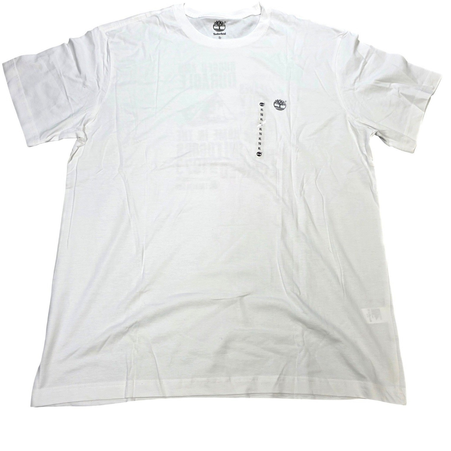 Timberland Rugged and Durable Graphic T-Shirt Men’s Size XL White Outdoors NWT
