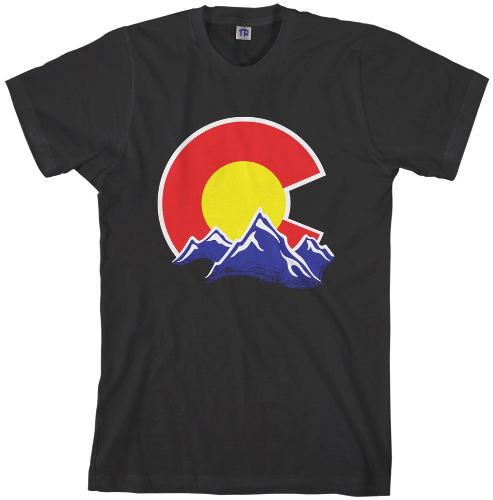 Threadrock Men’s Colorado Mountain T-shirt state denver