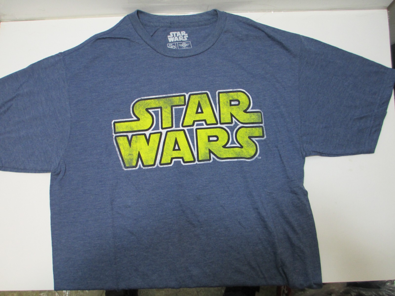 Star Wars T-Shirt Classic Logo Size Medium Lightweigh Blend Material Blue NEW