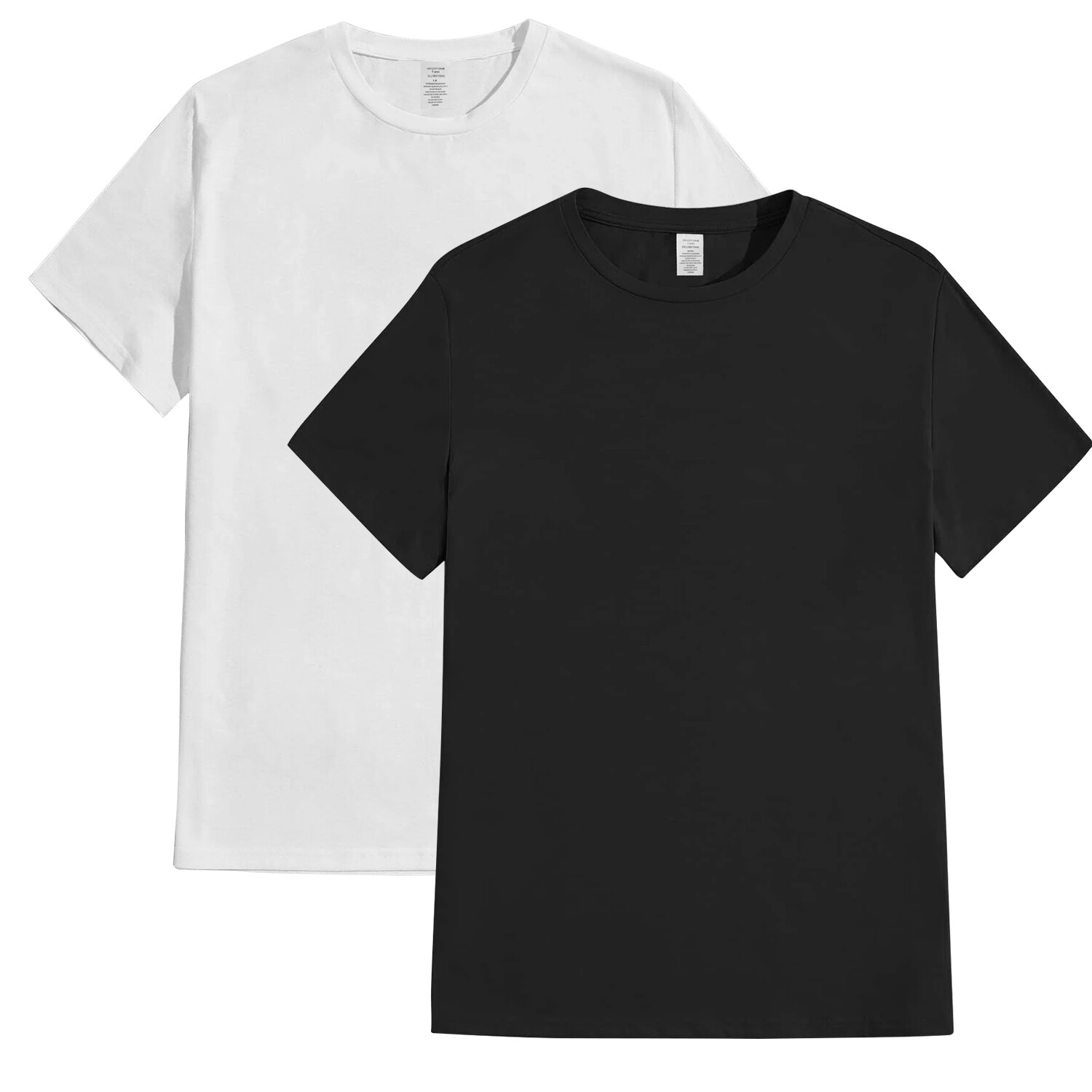 New Men’s Heavyweight Cotton Double Yarn Drop Shoulder Round Neck T-shirt Casual