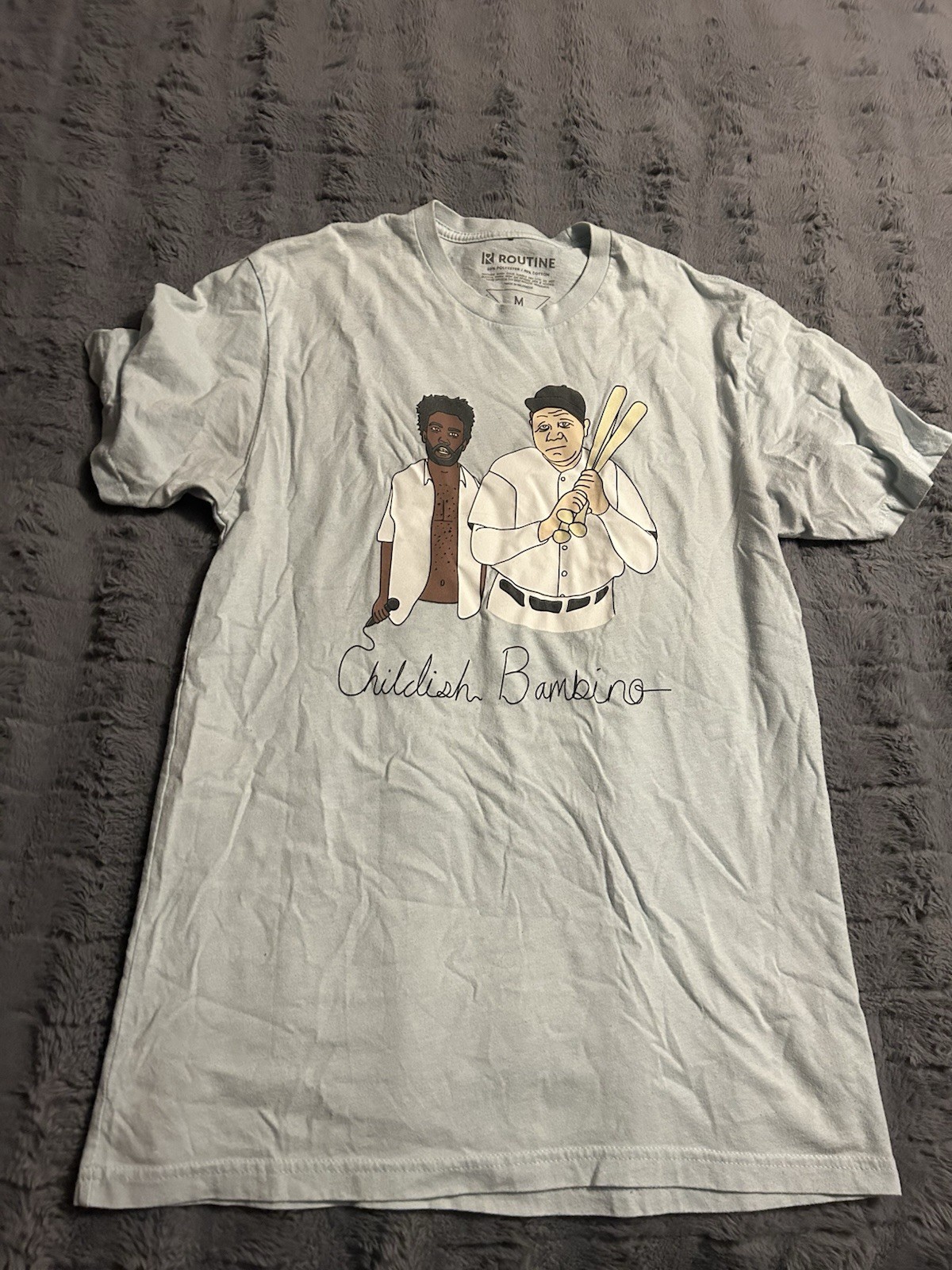 Childish Gambino Bambino Babe Ruth Routine Donald Glover Shirt Medium Baseball