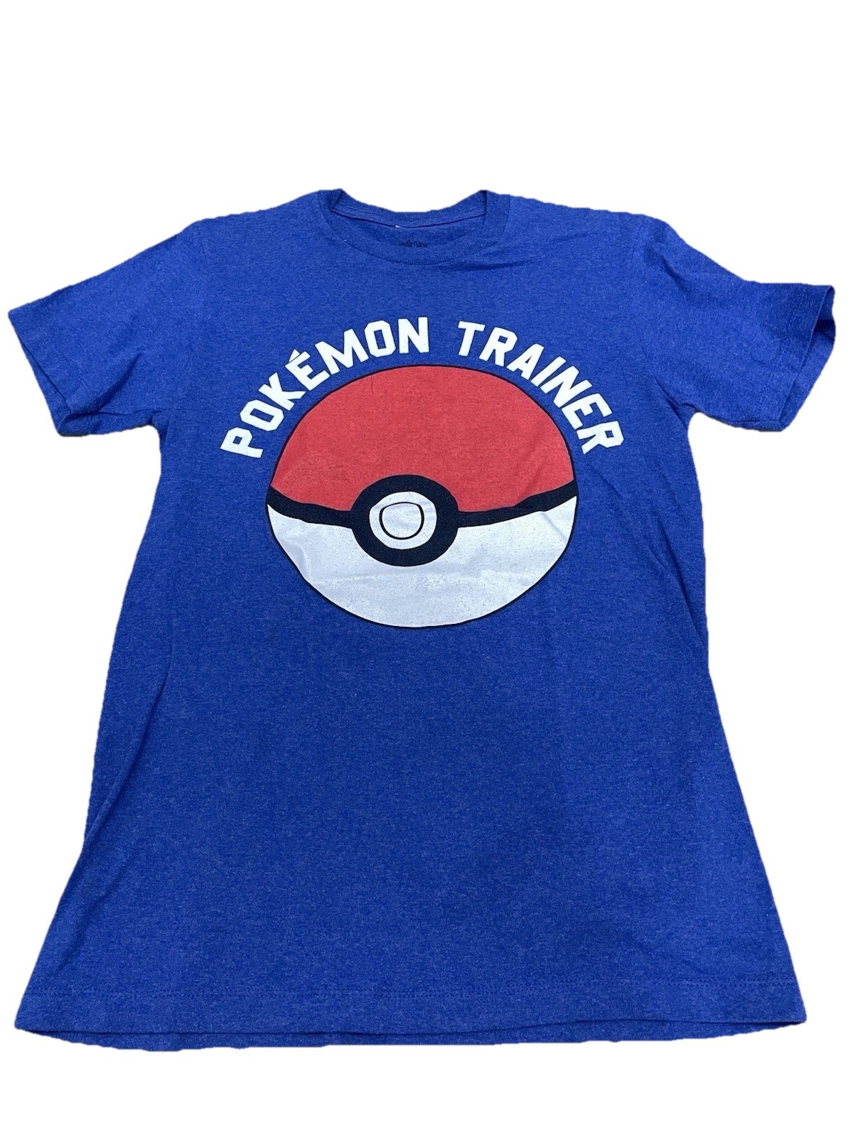 Pokémon Trainer Shirt Blue Short Sleeve Size Small Adult Poke Ball Graphic