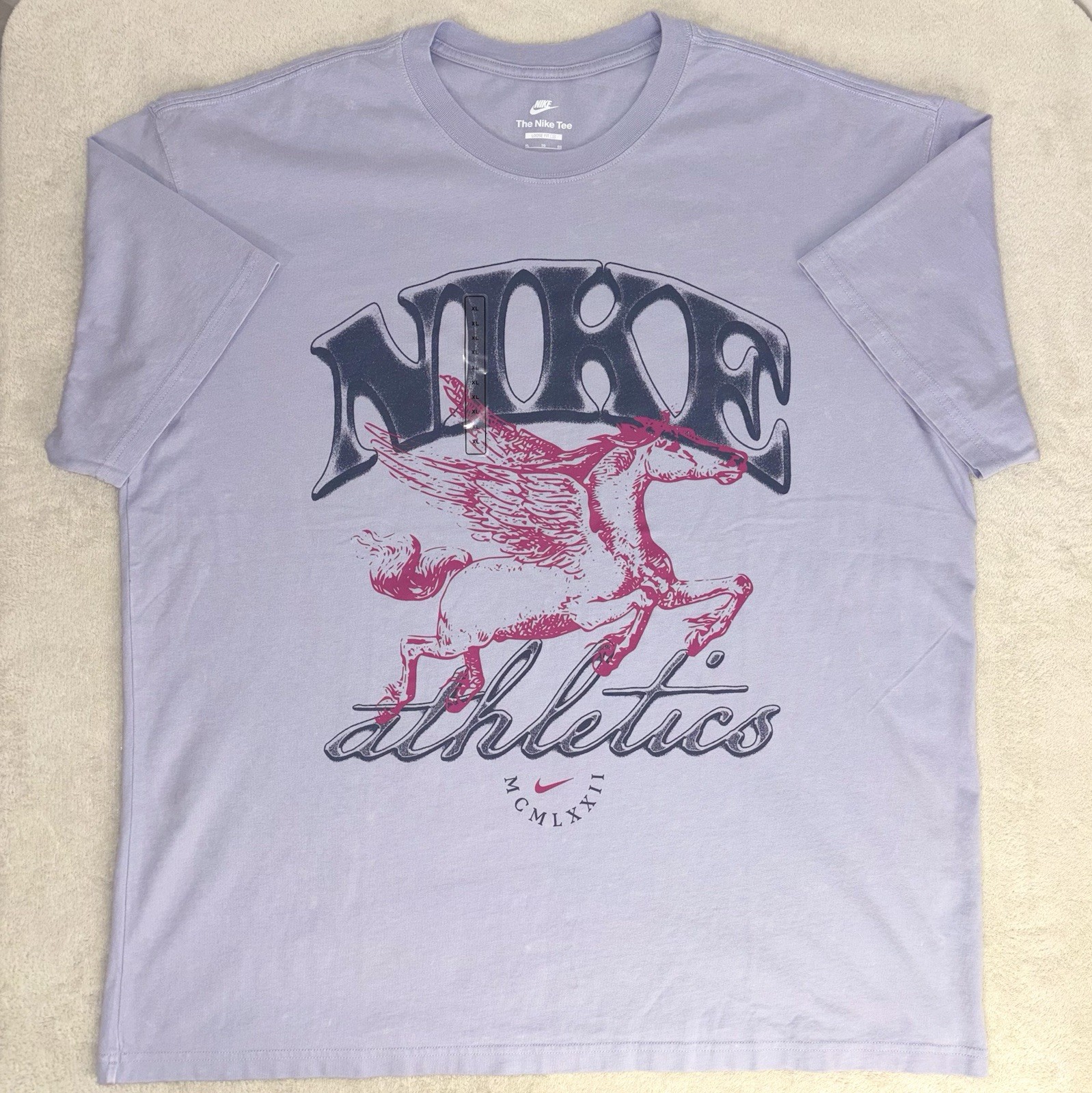 Nike Sportswear Max90 T-Shirt Ghost Lilac Mens XXL (Style:IH5070-057) Loose Fit