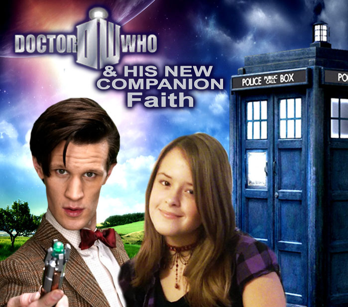 Your picture on a custom T shirt with Matt Smith! 11th Doctor Who Tardis