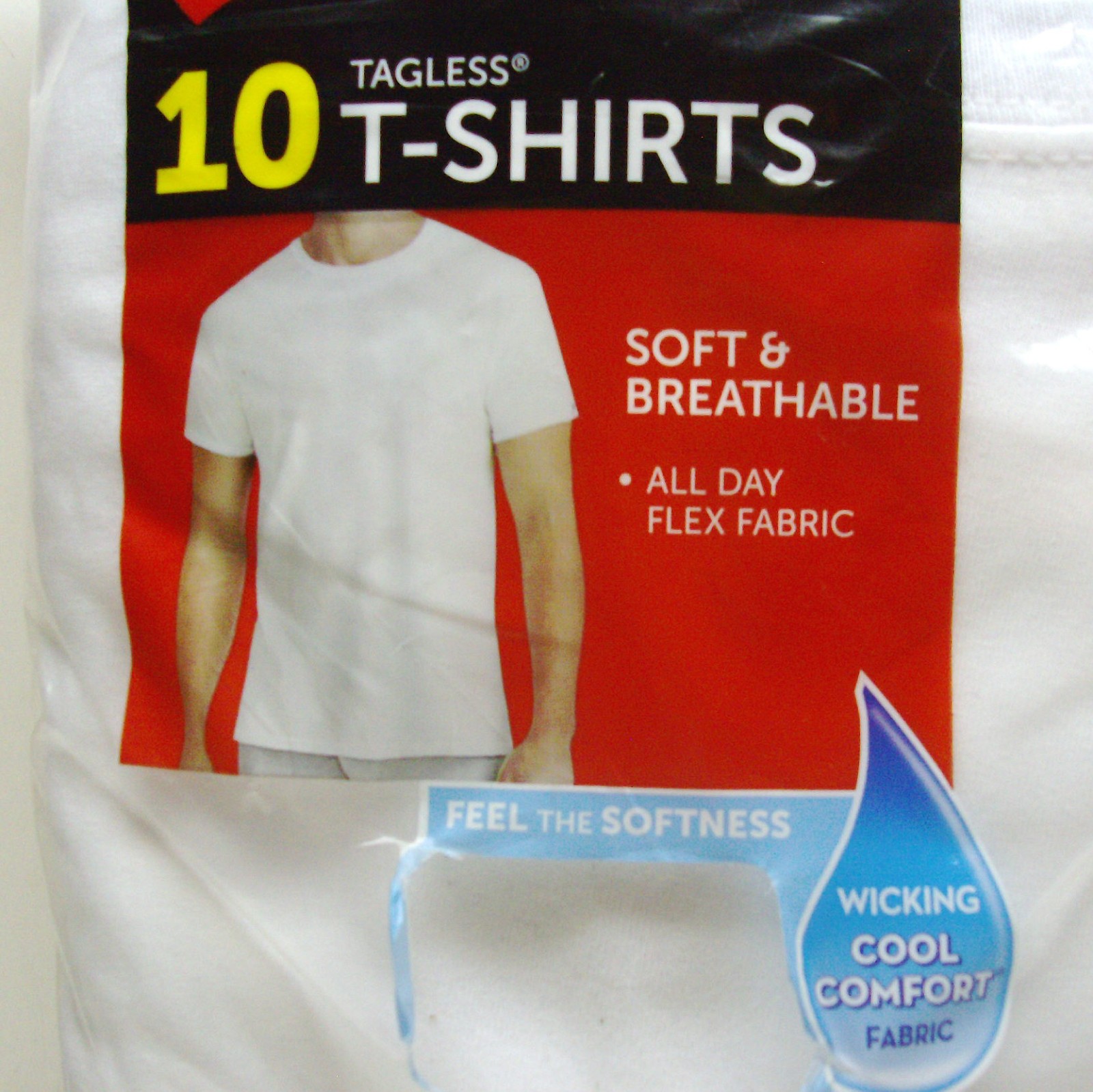 NEW Hanes SUPER VALUE 10 PACK Sm COOL COMFORT WHITE TAGLESS T-SHIRTS UNDERSHIRTS