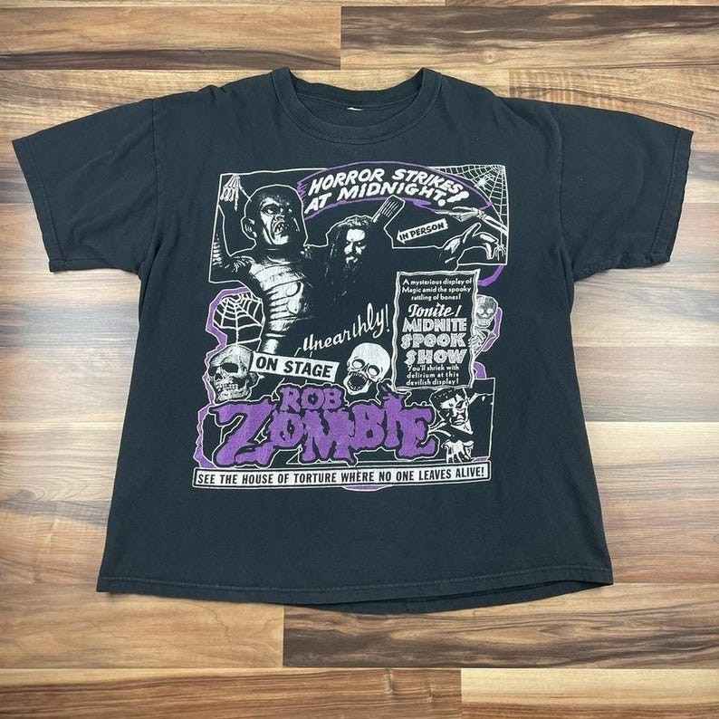 Rob Zombie T-Shirt: Heavy Cotton Black Tee