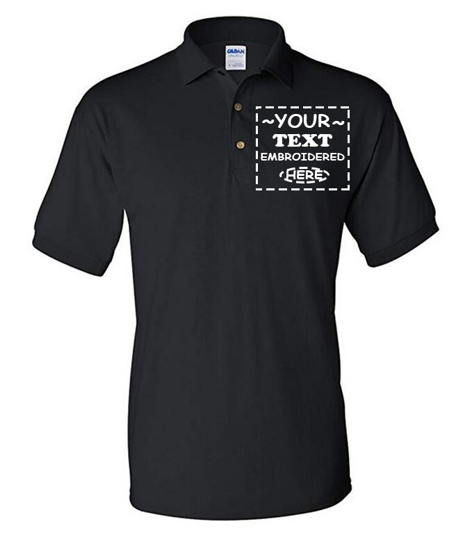Custom Text logo button up Embroidered Fit Shirt Custom Personalized Thread POLO
