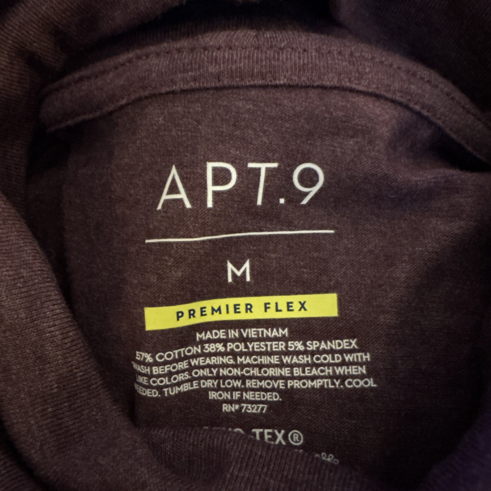 Apt. 9 Premier Flex Long Sleeve Mock Turtleneck Shirt Men’s Sz Large Maroon New