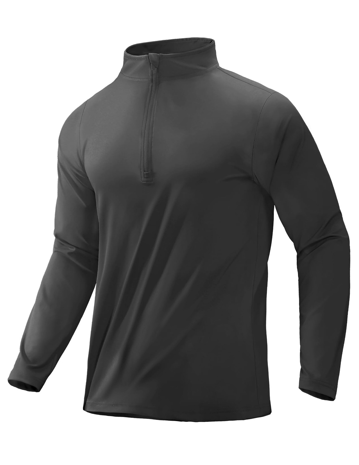 Mens 1/4 Zip Pullover Dry Fit Long Sleeve Workout Running Shirts Quarter Zip …