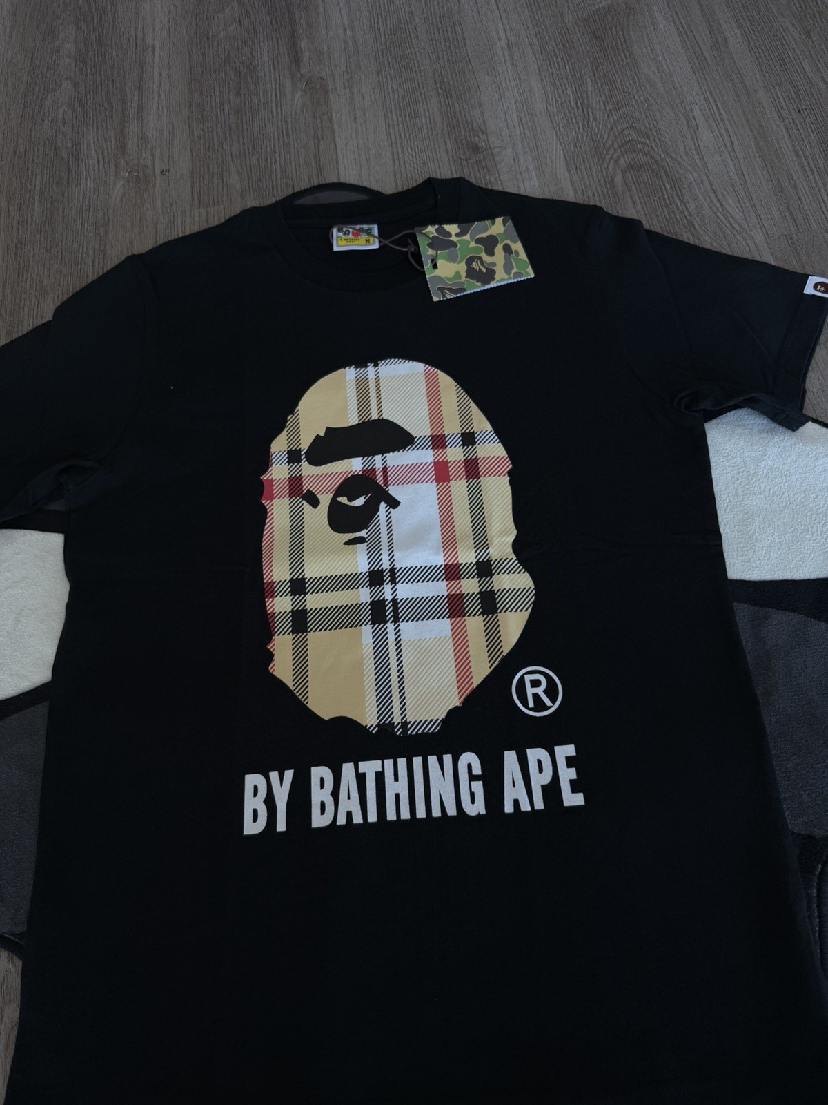 A Bathing Ape BAPE Black Men’s Ape Head Logo Graphic Tee M Cotton Jersey