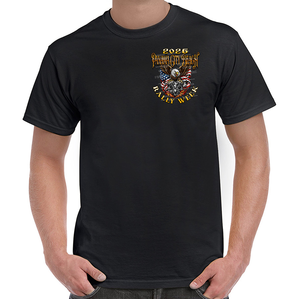 T-Shirt 2026 Panama City Beach Rally Week Eagle Engine No Harley