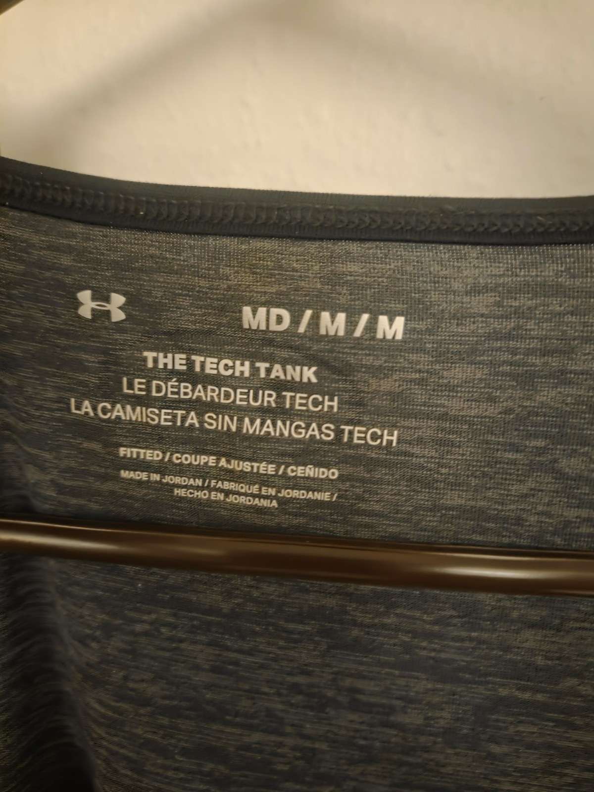 Under Armour UA Tech Tank 2.0 Men’s Sz Medium Gray Polyester Performance 1328704