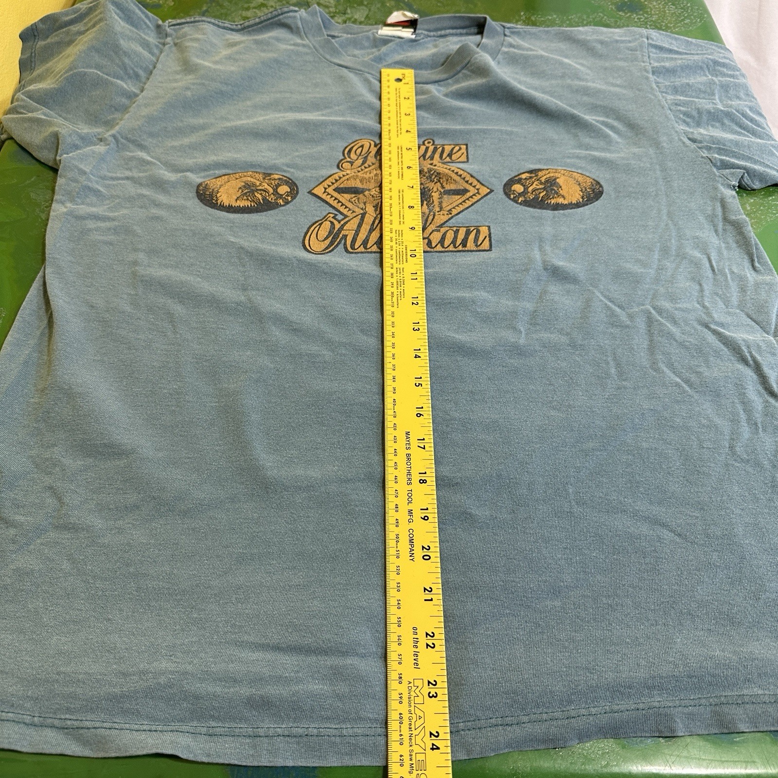 Vintage Genuine Alaskan Large Graphic Print T-Shirt Alaska Bear Eagle Resident L