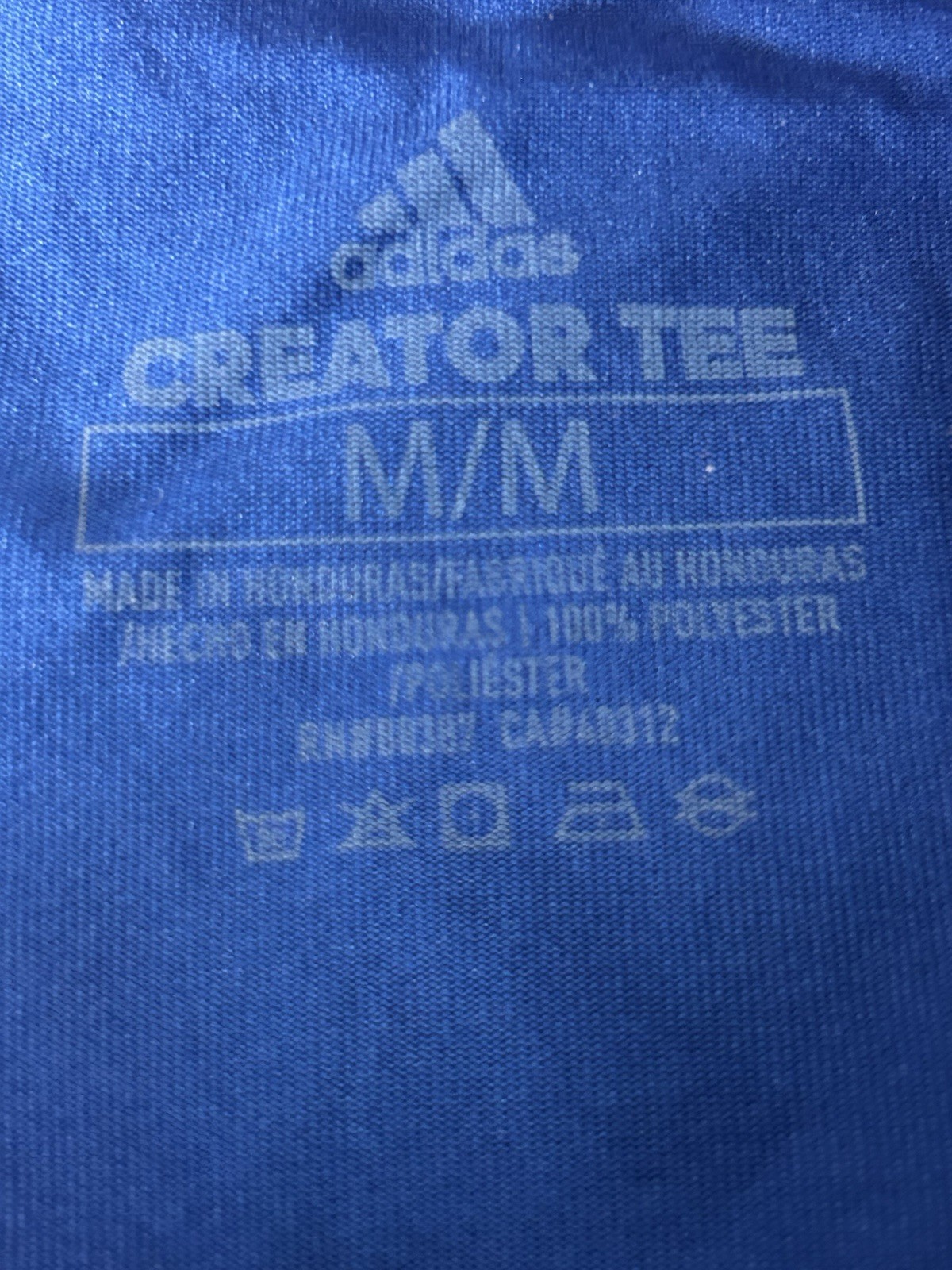 Adidas Men’s Size Medium Creator Tee Short Sleeve Blue T-Shirt EK0088 NWTGS