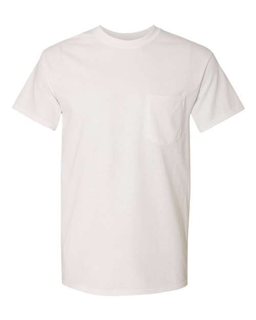 Gildan 5300 Mens Short Sleeve Heavy Cotton Crew Neck TShirt With Pocket 5 PACK