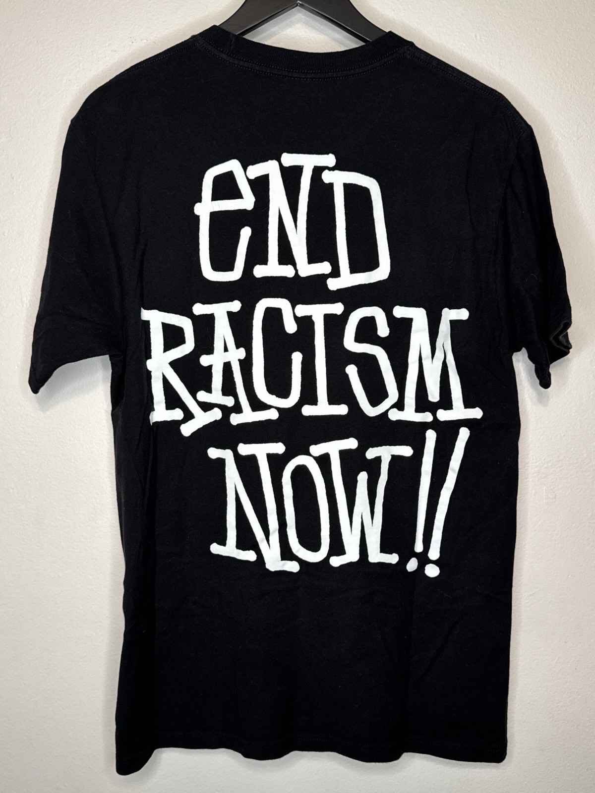 Stussy End Racism Now Stand Firm Tee Black Size M Streetwear Skate Shirt
