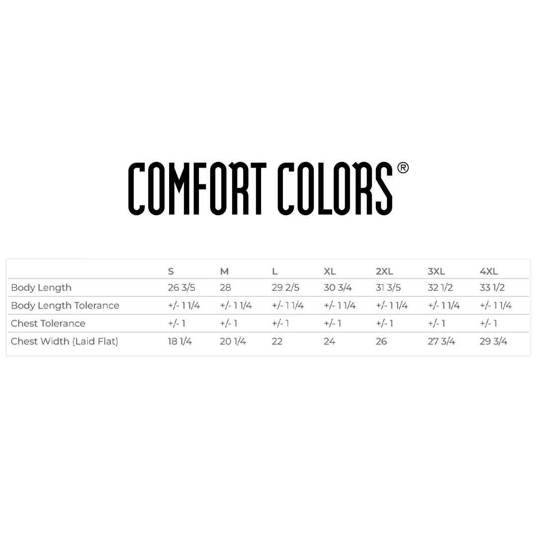 Comfort Colors 1717 Unisex 100% Soft Cotton Garment-Dyed Heavyweight T Shirt
